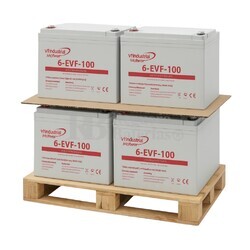 Pack 4 Bateras VT MOTIVE 6-EVF100 | para Buggy 12 Voltios 100 Amperios